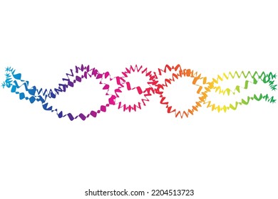 Rainbow wave lines background. Vector illustration.