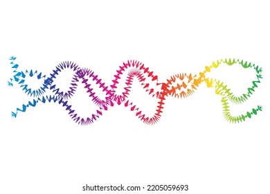 Rainbow wave lines background. Vector illustration.