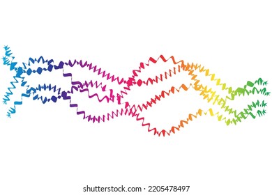 Rainbow wave lines background. Vector illustration.