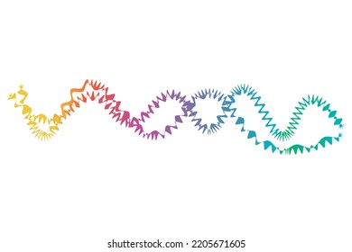 Rainbow wave lines background. Vector illustration.