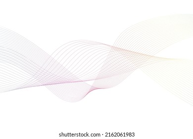 Ola arcoiris sobre el fondo blanco. Ilustración vectorial.