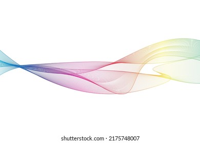 Regenbogenwelle auf weißem Hintergrund. Vektorgrafik.
