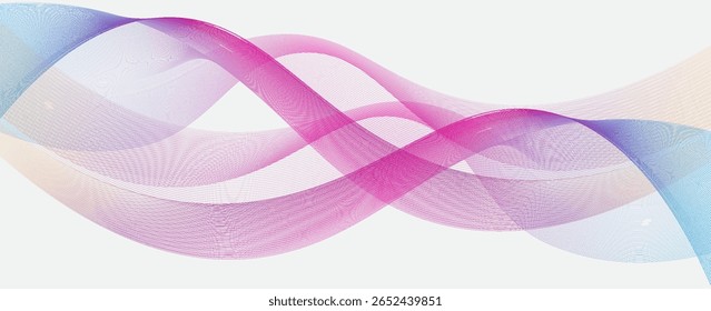 Rainbow wave on the white background. Vector illustration.