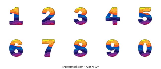 Rainbow wave in paper cut style font.
PS. Use for white background.