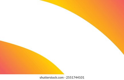 Rainbow Wave Shapes. Futuristic Gradient. Minimal Pattern. Abstract Poster. Colorful Geometric Background. Yellow Minimal Concept. Pink Flow Brochure. Wave Banner. copy space and negative space.