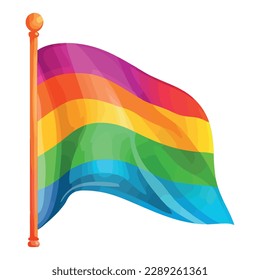 La ola arcoiris simboliza el icono de la libertad y el movimiento del orgullo