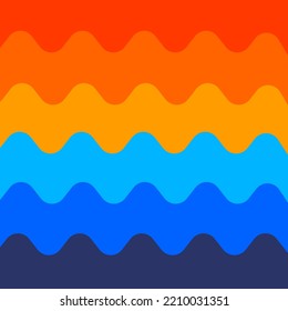 Rainbow wave vintage retro abstract background. Design for wallpaper, book cover, textile, handkerchie
