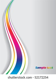 Rainbow wave with white stripes