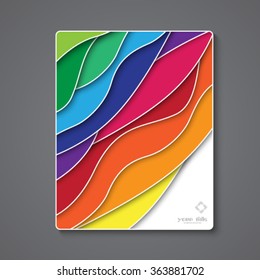 Rainbow waves abstract card / brochure / cover