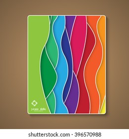 Rainbow waves abstract card / brochure / cover