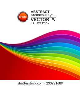 Rainbow waves. Creative abstract background for your design. Vector illustration