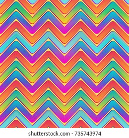 Rainbow waves seamless pattern