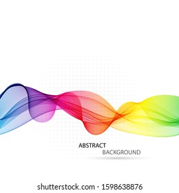 Rainbow Waves Smooth Vector Background Design Stock Vector (Royalty ...