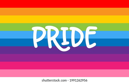 Bandera de arcoiris ondeando la bandera del Orgullo Gay. Ola de bandera LGBT. Ilustración del Vector del Mes del Orgullo Feliz. patrón de dibujo divertido. Diseño gráfico de carteles o camisetas. papel pintado, papel de envoltura.
