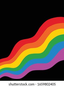 rainbow wavy background, lgbt concept gay pride flag vector illustration 