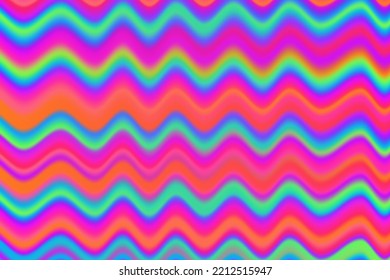 Rainbow wavy background. Striped multicolor gradient pattern. Vector bright banner