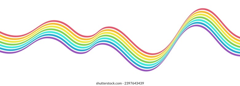 rainbow wavy color lines illustration