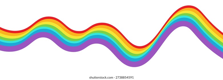 rainbow wavy color lines illustration
