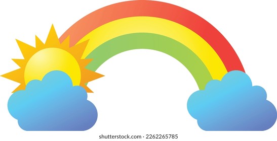 Rainbow Weather Gradient Icon Style