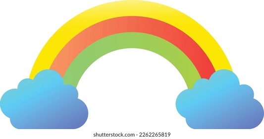 Rainbow Weather Gradient Icon Style