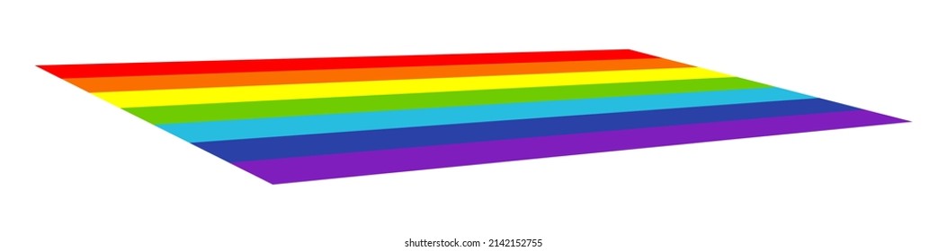 Rainbow weather, happiness, nature concept illustration, graphic. Symbolic flag of LMBTQ+ 