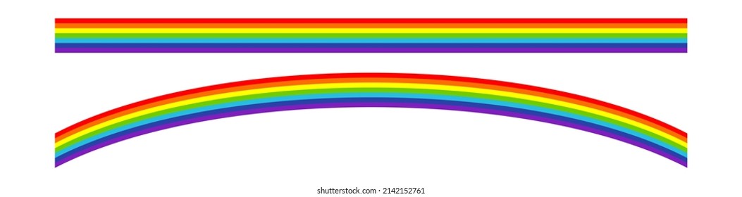 Rainbow weather, happiness, nature concept illustration, graphic. Symbolic flag of LMBTQ+ 