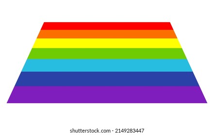 Rainbow weather, happiness, nature concept illustration, graphic. Symbolic flag of LMBTQ+ 