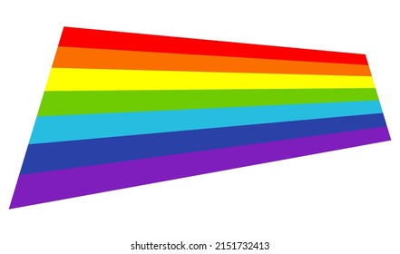 Rainbow weather, happiness, nature concept illustration, graphic. Symbolic flag of LMBTQ+ 