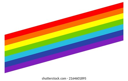 Rainbow weather, happiness, nature concept illustration, graphic. Symbolic flag of LMBTQ+ 