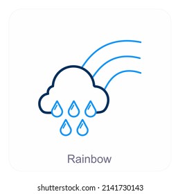 Concepto De Icono Del Arcoiris Y El Clima