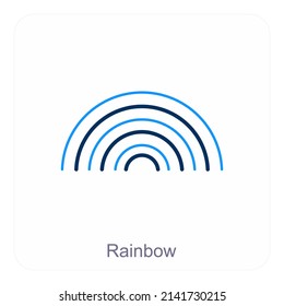 Concepto De Icono Del Arcoiris Y El Clima