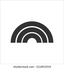 Rainbow weather icon, Vector graphics