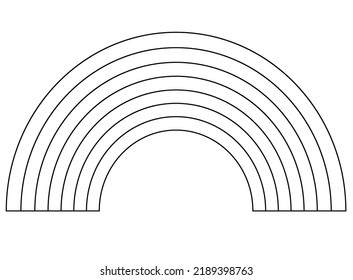 Rainbow Weather Phenomenon Vector Template Coloring Stock Vector ...