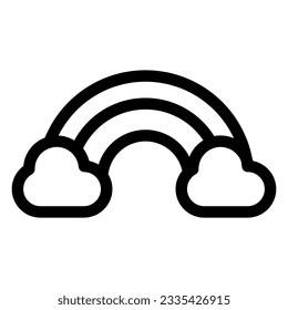 rainbow weather single icon simple graphic designs