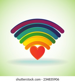Rainbow wifi icon
