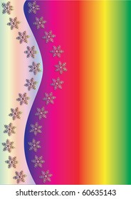 Rainbow Winter Background, vector illustration, you can type your text