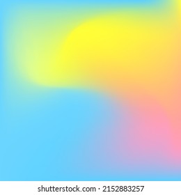 Rainbow Yellow Dynamic Liquid Wavy Swirl Gradient Mesh. Curve Happy Purple Pink Blue Wallpaper. Neon Green Light Multicolor Smooth Surface. Pastel Fluid Blurred Water Color Gradient Background.