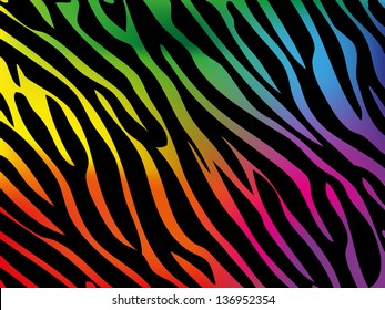 Rainbow Zebra Background