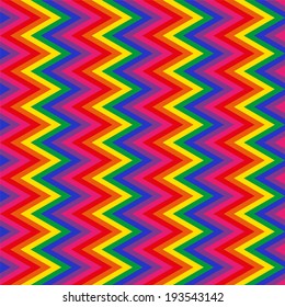 Rainbow zig zag pattern