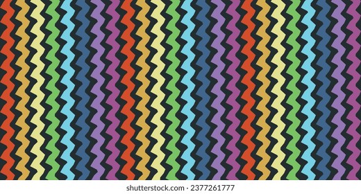 Rainbow zigzag pattern. For print and stylish design, notebooks, pillows.