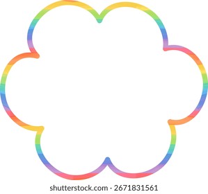 Material lindo del marco en forma de flor del color del arco iris