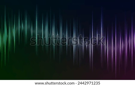 A rainbow-colored digital equalizer. A sound wave. Vector illustration EPS 10
