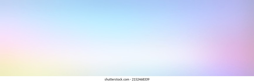 Rainbow-Colored Gradient On Clear Sky Background, Soft Lighting And Cloudless Blue Tones. Clear Sky, Pastel Rainbow, Light Blue Gradient. Rainbow-Colored Gradient Conference Posters With Clear.