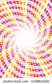 Rainbow-colored illumination and vortex radiation