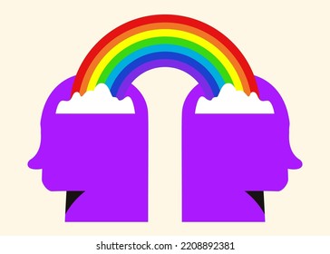 Rainbown entre el concepto de dos humanos