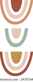 Ilustración del vector de iconos del Boho de Rainbows
