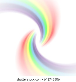 Rainbows icon. Shape arch isolated on white background. Colorful light and bright design element. Symbol of rain, sky, clear, nature. Flat simple graphic style Vector illustration