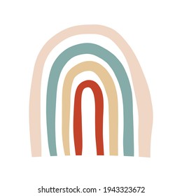 Rainbows. Kids drawing style.trendy vector illustration