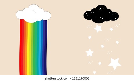 rainbows and night day
