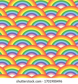 Rainbows pattern for fabric, wrapping, textile, wallpaper, apparel. Vector illustration